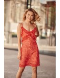 Red polka dot summer dress PR3212 - Online store - Boutique